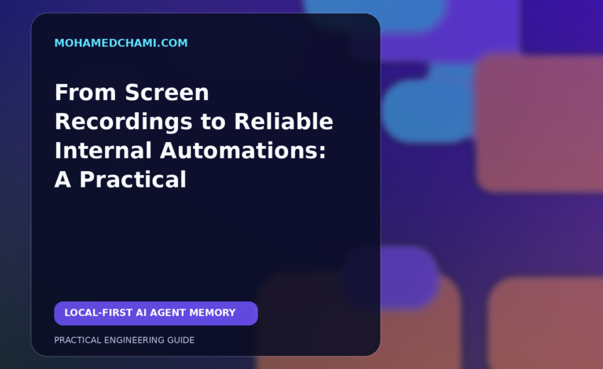 From Screen Recordings to Reliable Internal Automations: A Practical