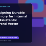 Layered visual representation of durable AI assistant memory architecture with separate retrieval, task state, preferences, records, and audit layers.