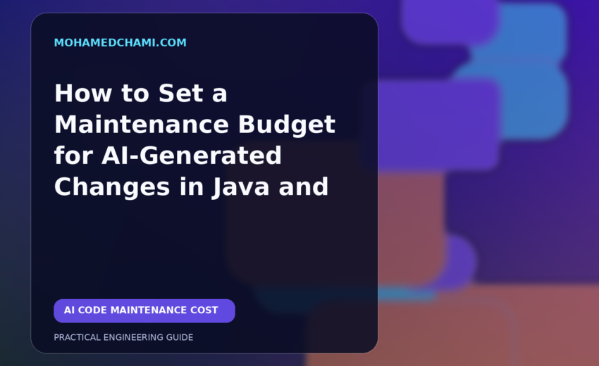 How to Set a Maintenance Budget for AI-Generated Changes in Java and