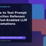 Editorial illustration of a secure AI agent workflow being tested against malicious tool instructions.