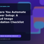 Editorial illustration of cloud server image validation for Java and AI workloads