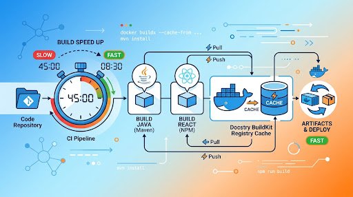 Cut Java and React CI Build Times with Docker BuildKit Registry Cache