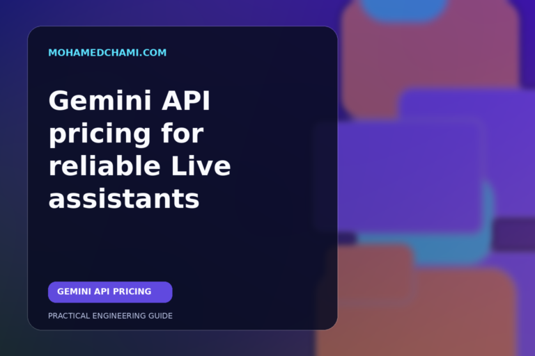 Gemini API pricing visual for a reliable Live voice assistant architecture